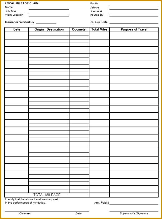 8 Free Sample Mileage Log Templates – Printable Samples lfsss Here is preview of another Sample Mileage Log Template in PDF Format 520701
