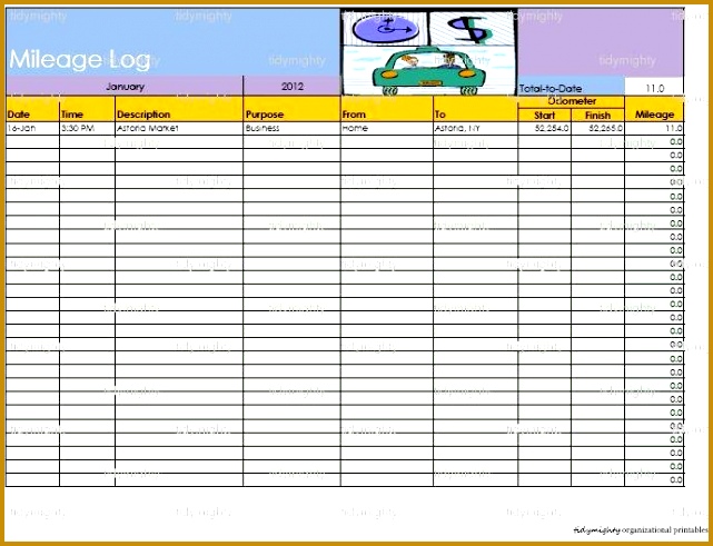 mileage log template monthly timesheet template and mileage 641491