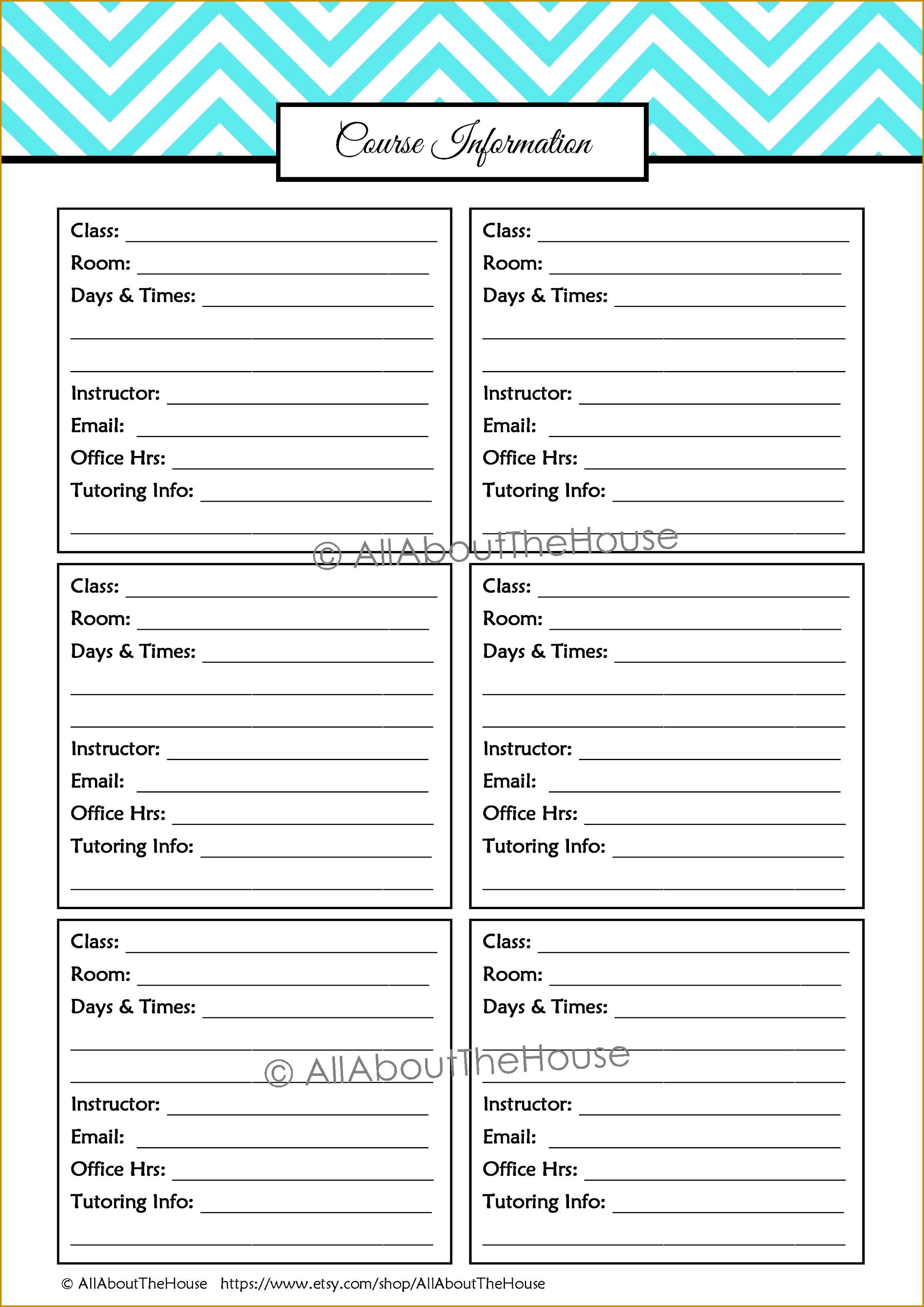 Course Information Student Planner 32622306
