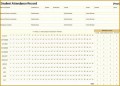 5 Monthly School attendance Sheet Template