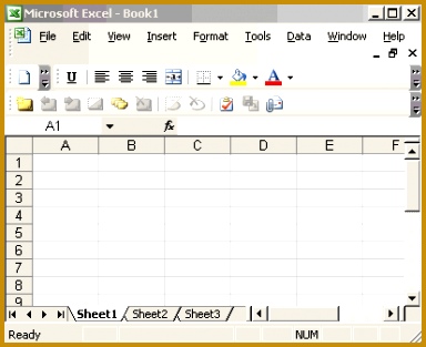 The spreadsheet or worksheet contains or will contain all the data that you enter When you start up Excel you should be greeted with a blank spreadsheet 313384