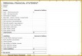 7 Net Worth Statement Sheet Template