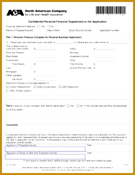 Personal net worth statement form 358277