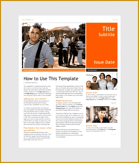 word newsletter template 31 free printable microsoft word newsletter templates for word 651558
