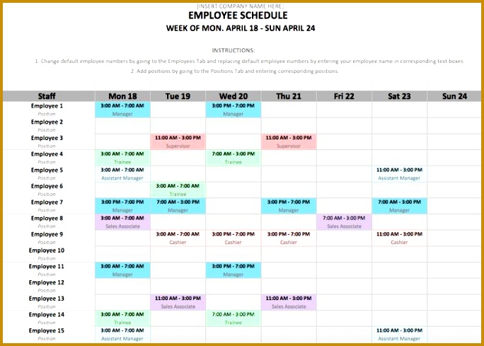 If you manage employees chances are you need an employee schedule template Download a 489684