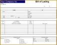 3 Online Bill Of Lading Template