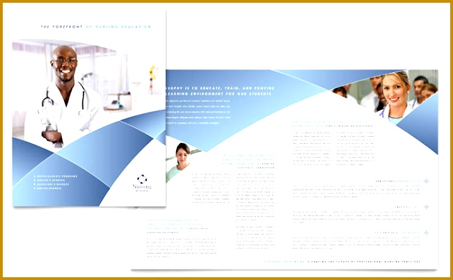 Nursing School Hospital Brochure Template Design ET 403651