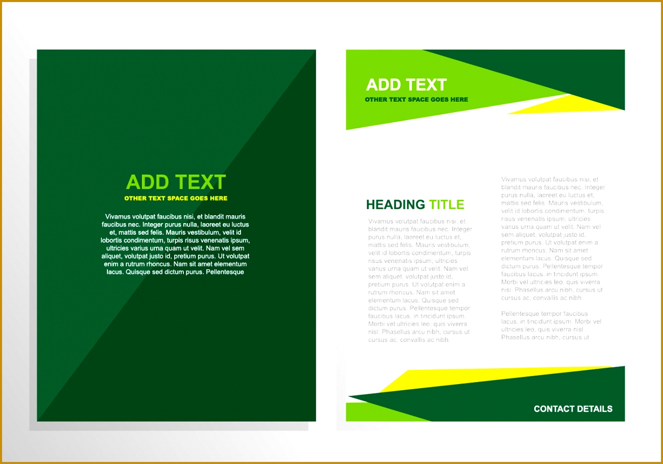 green brochure template design 9111302