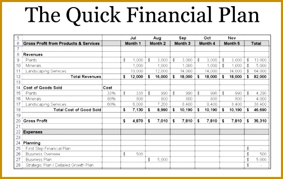 Business Plan Financial Statements Template Help With Business 558353