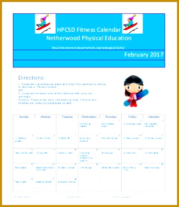 Fitness Calendar Template 9 Free PDF Documents Download xgtgw Monthly Fitness Calendar Template 418362