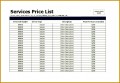 3 Price List Template