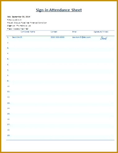 attendance sheet sign in 492381