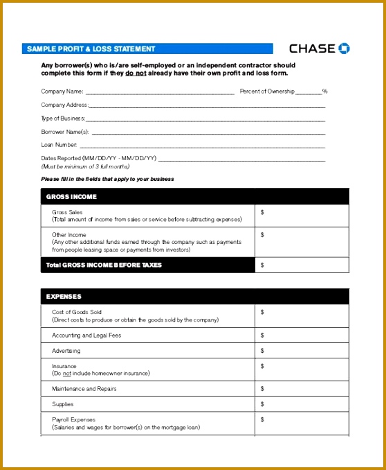 Profit &amp Loss Statement Template 9 Free Pdf Excel Documents 678558