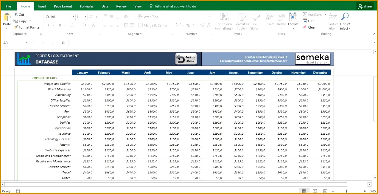 profit and loss account format excel free with profit and loss account template for self 6511269