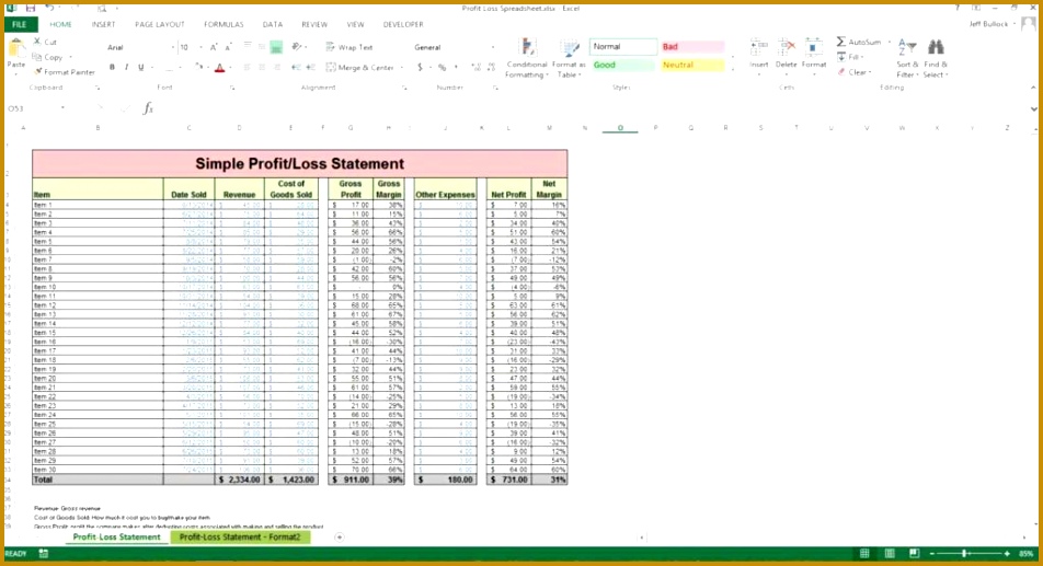 Profit And Loss Spreadsheet Template Profit And Loss Spreadsheet Template Free Profit And Loss Account Template 517952