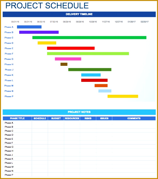 project schedule template 748658