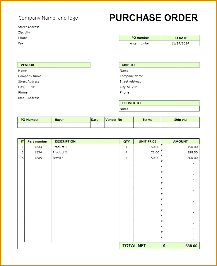 purchase order templates 907741