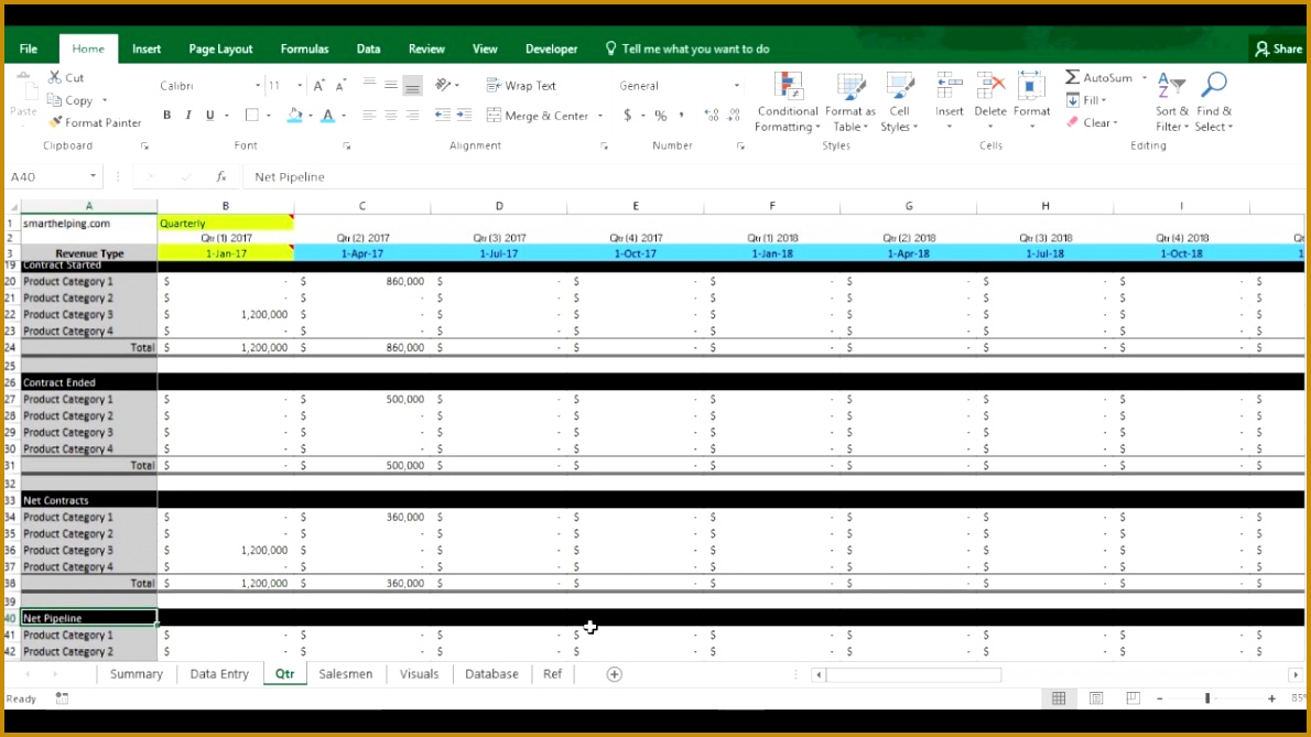 Sales Pipeline Tracking Template CRM in Excel 1190669