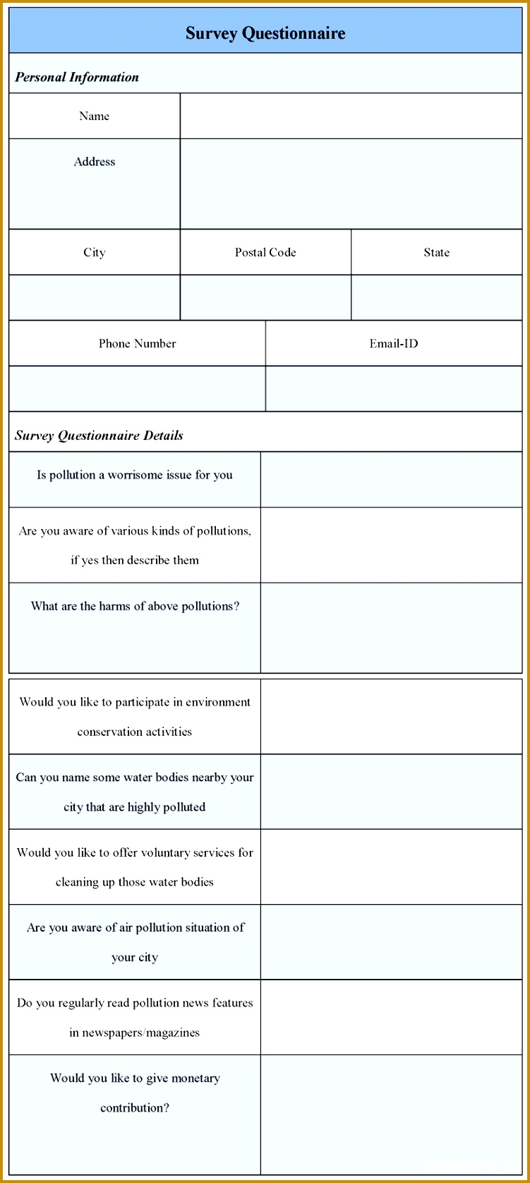 4 sample survey questionnaireReport Template Document ezgxj 4 sample survey questionnaire 7511675