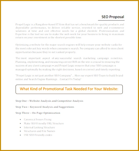 SEO Proposal Template 604558