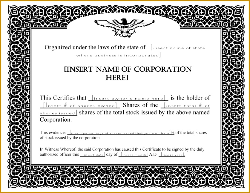 free share certificate template word 40 free stock certificate templates word pdf template lab free 646837