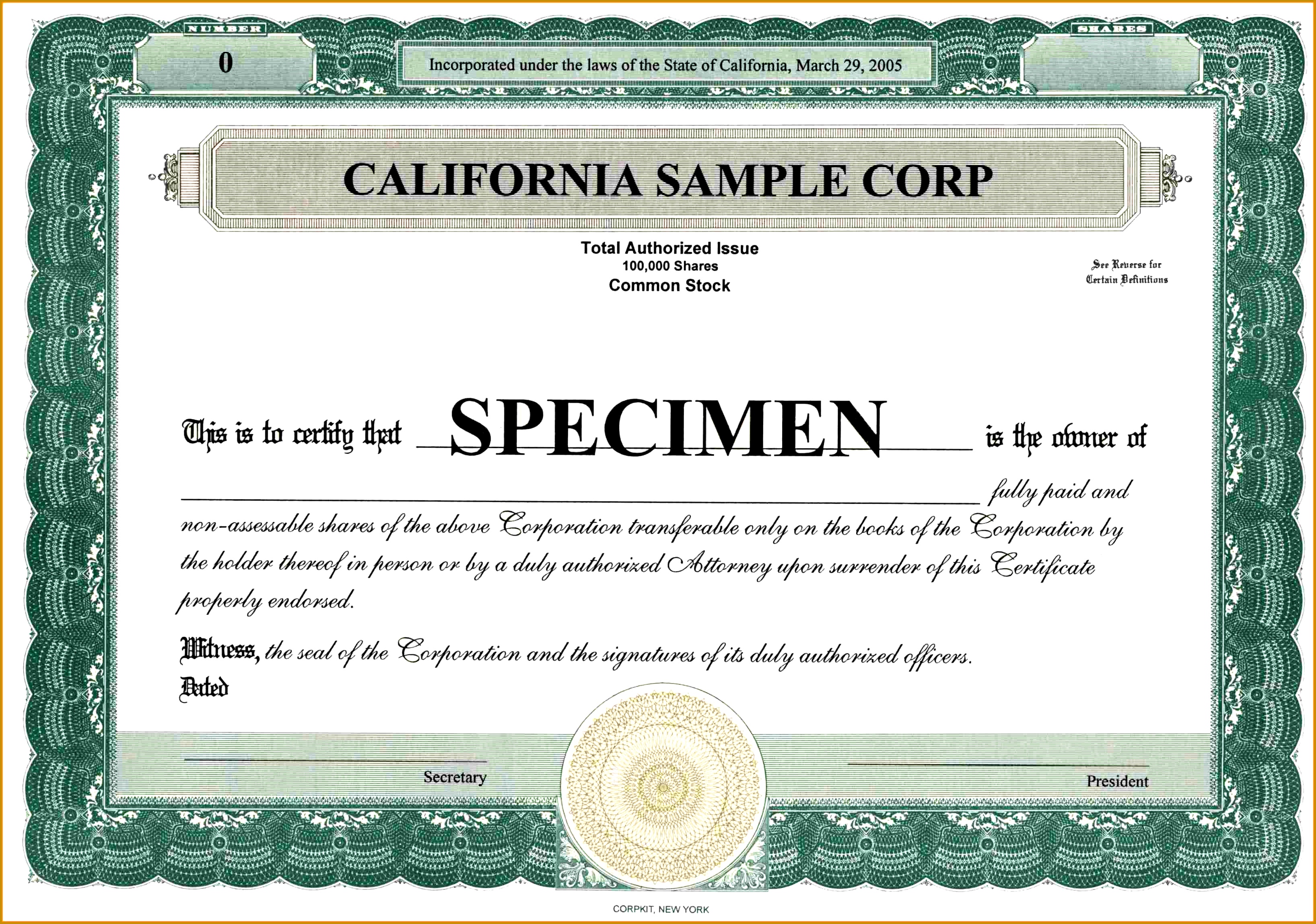 stock certificate template free sharestock certificate template 21363042