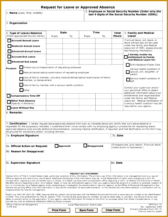 OPM 71 Form 744576