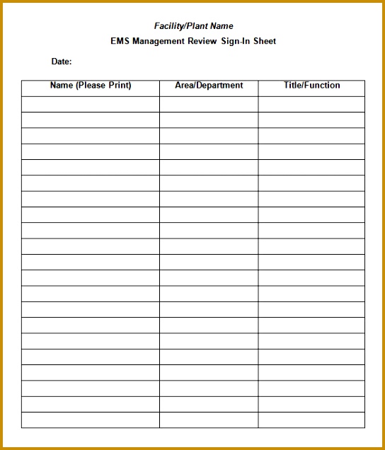 sign in sheet template 544636