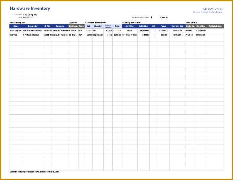 Software Inventory Tracking Template 742573