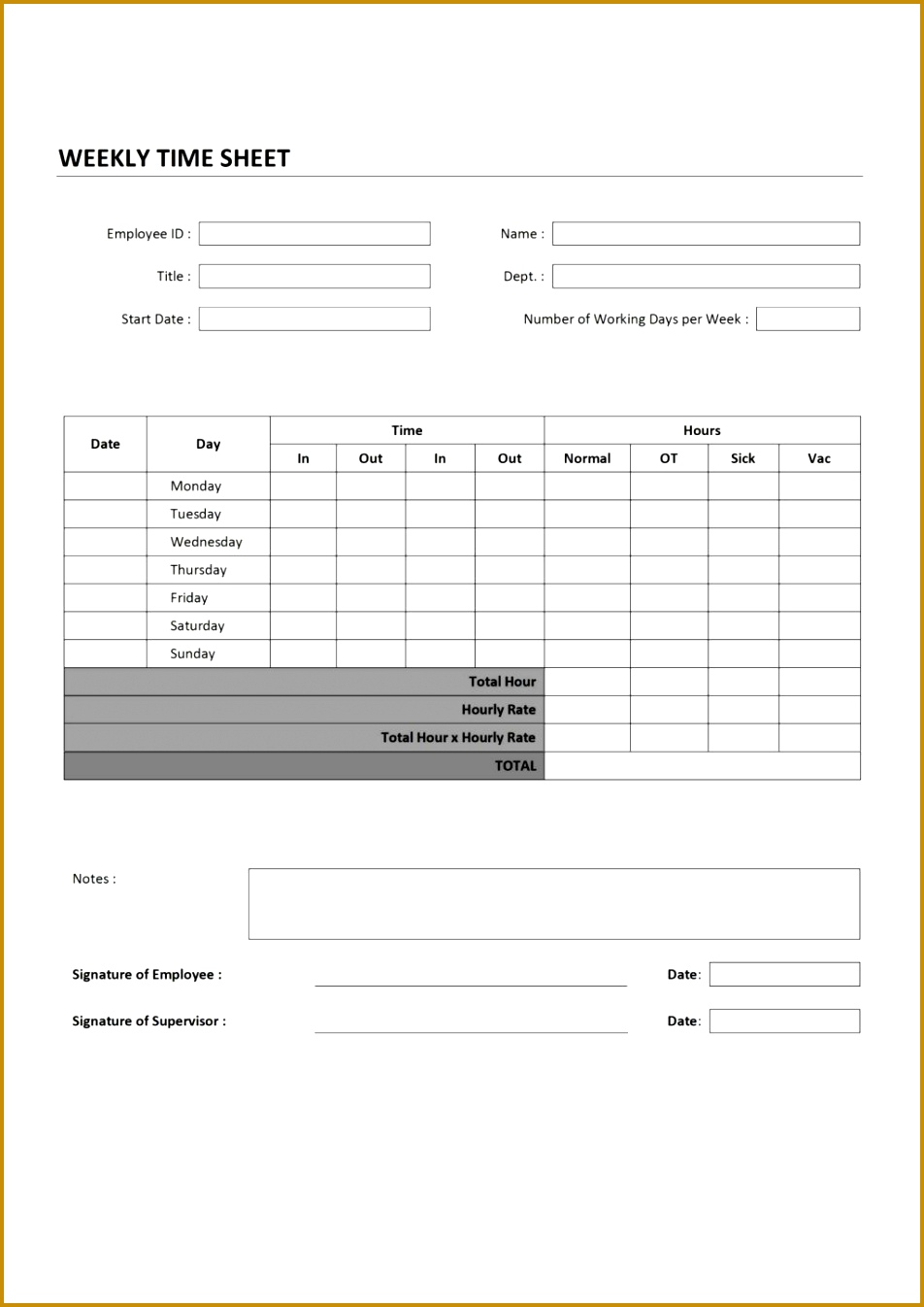 Remarkable Weekly Staff And Employee Time Sheet Template Sample 1346952