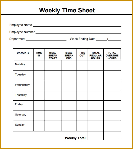 weekly timesheet pdf 604539