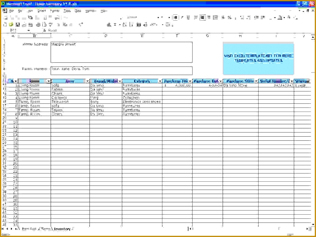 free inventory spreadsheet template 1073805