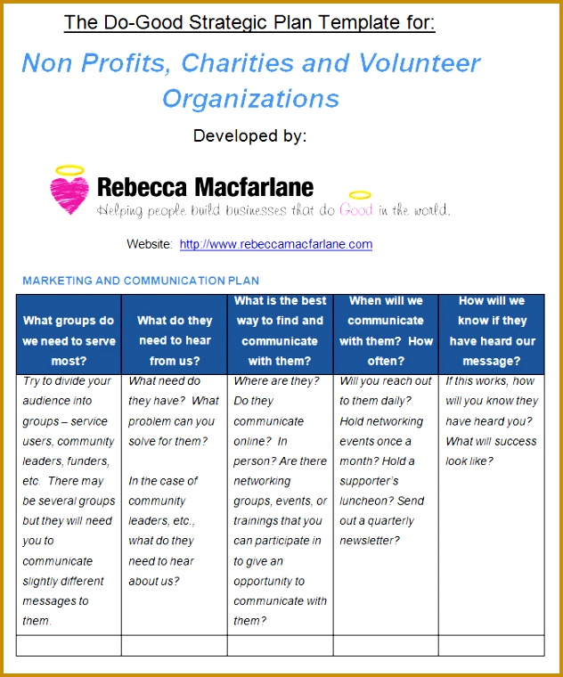 Sample Strategic Plan Template 760632