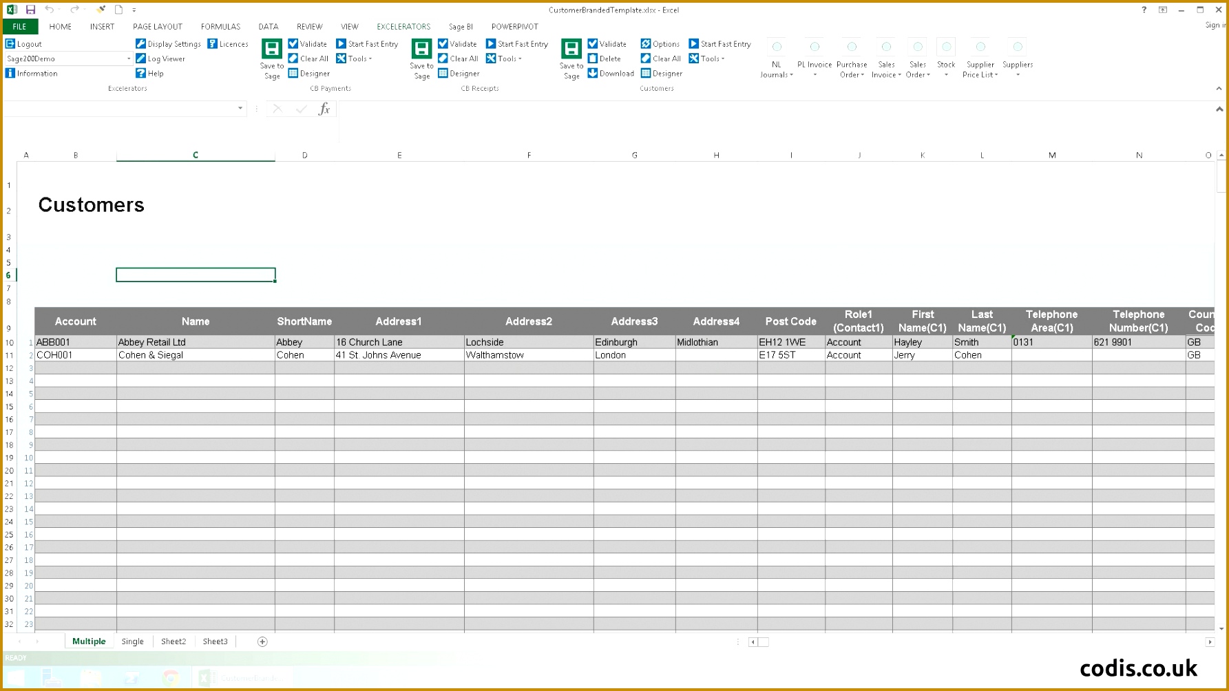 Add new suppliers by simply adding new data to the Excel sheet To browse what data can be entered into a certain field right click on the cell you wish to 10041785