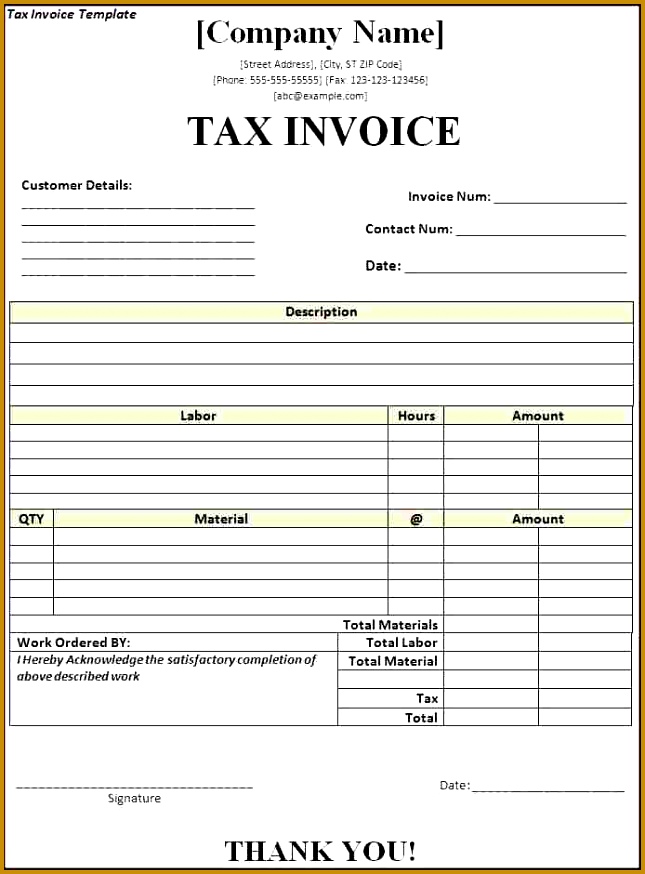 6 tax receipt template 645874