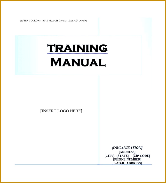 training manual template 09 755685