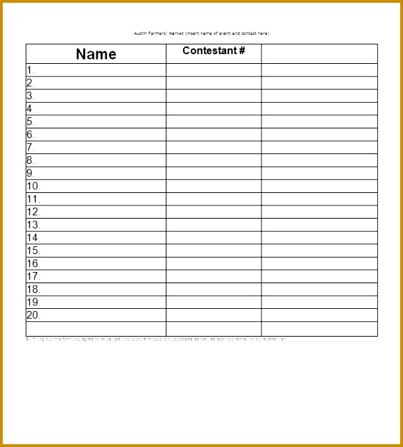 40 Sign Up Sheet Sign In Sheet Templates word & Excel 644581