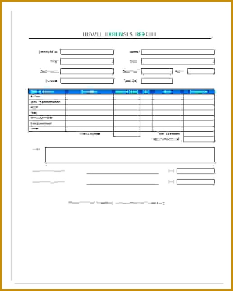 Travel Expenses Report Template 601480