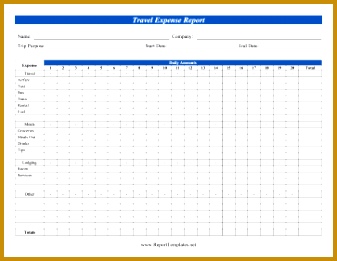 Travel Expense Report Report Template 337261