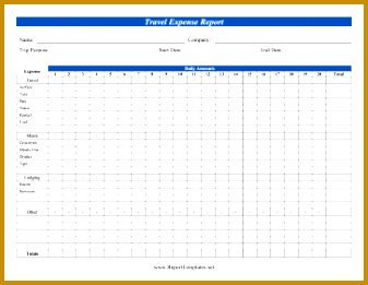 Travel Expense Report Report Template 337261