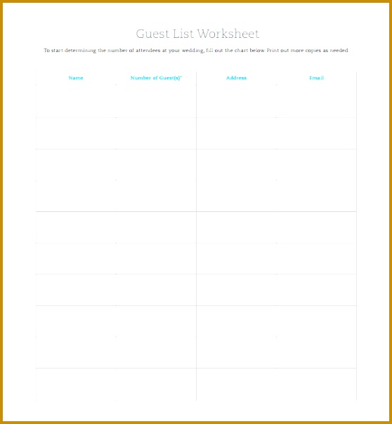 wedding guest list template 604558