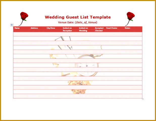 wedding guest list template 478618