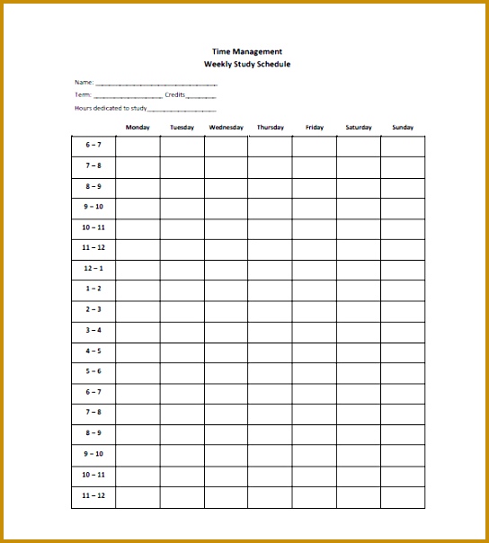 sample weekly agenda 604544
