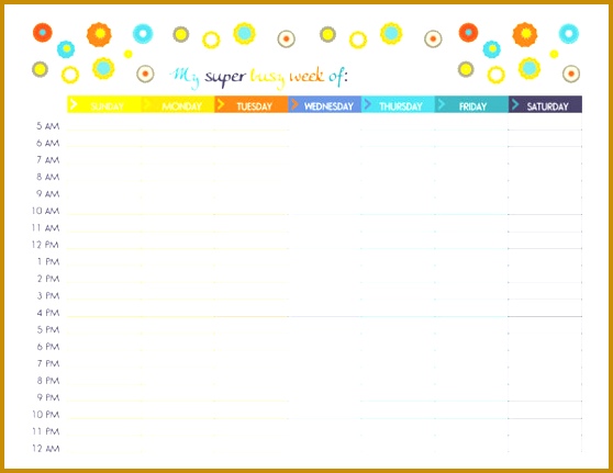 cute printable weekly planner template 431558