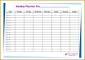 6 Weekly Schedule Template