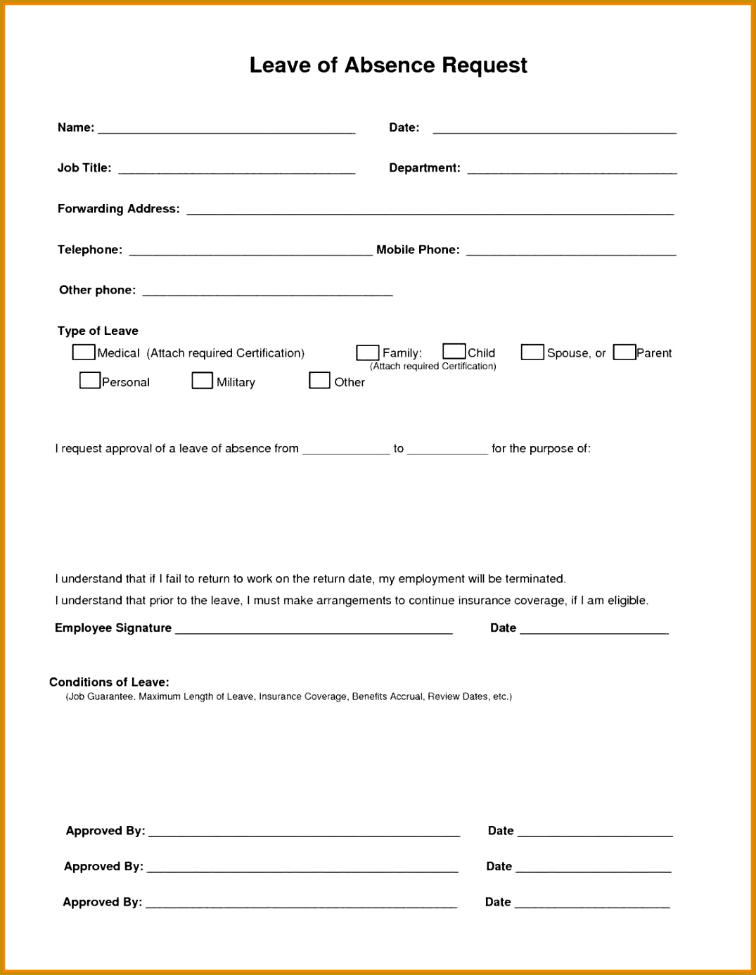 Request For Leave Template Template Examples Leave Form Templates Leave Request Form Template Free Resize Request 13861075