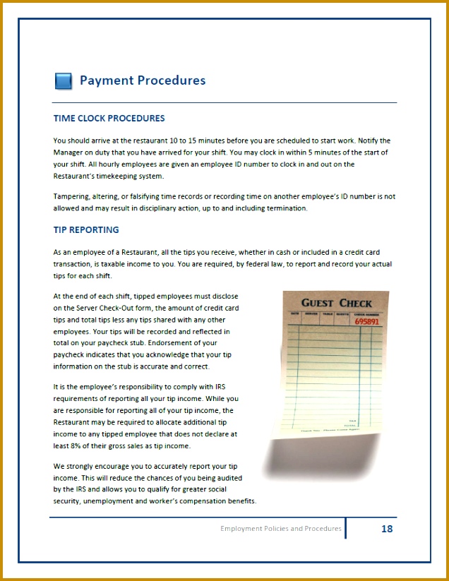 Download the Restaurant Employee Handbook 823636