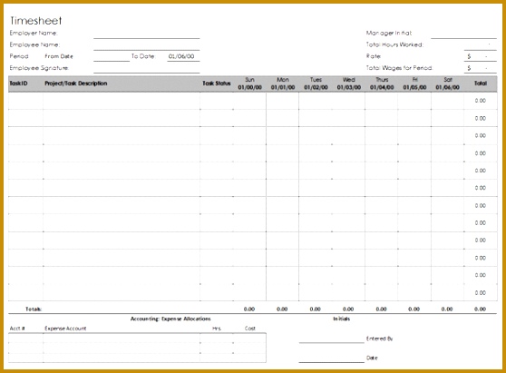 weekly timesheet template 9 558411