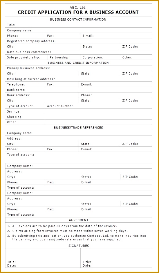 credit application for business 939548