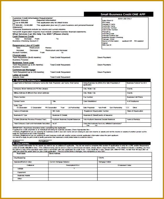 credit application form template 678558